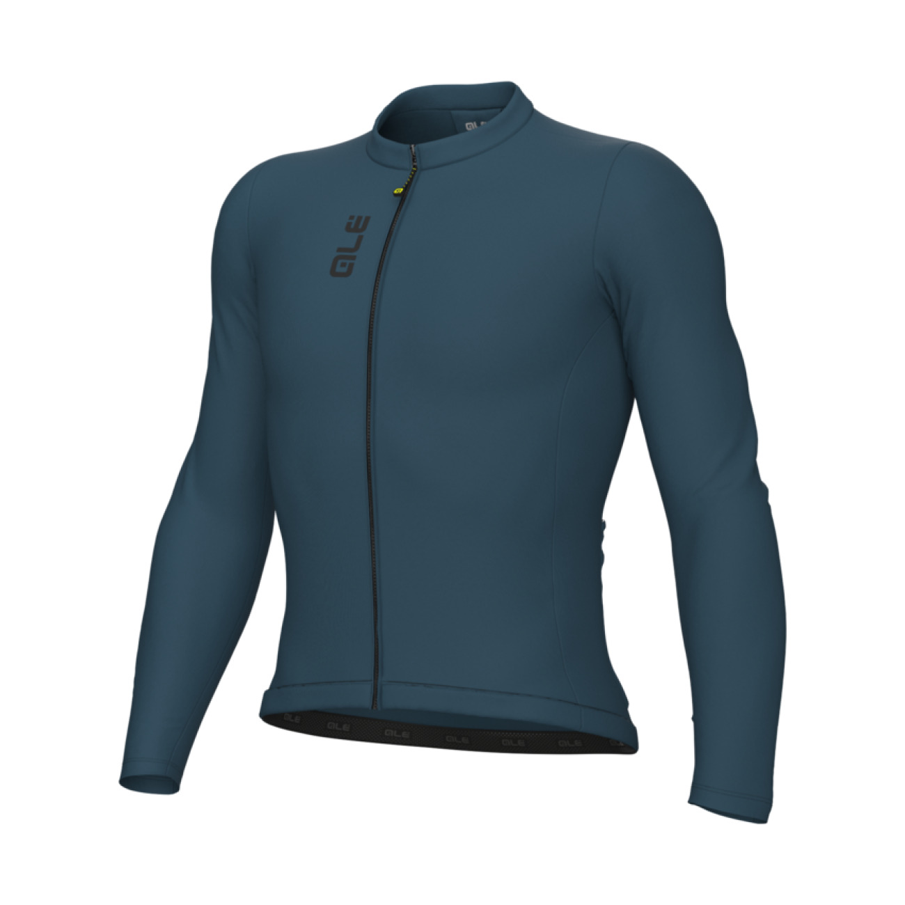 ALÉ Cyklistický dres s dlhým rukávom letný - COLOR BLOCK PRAGMA - modrá