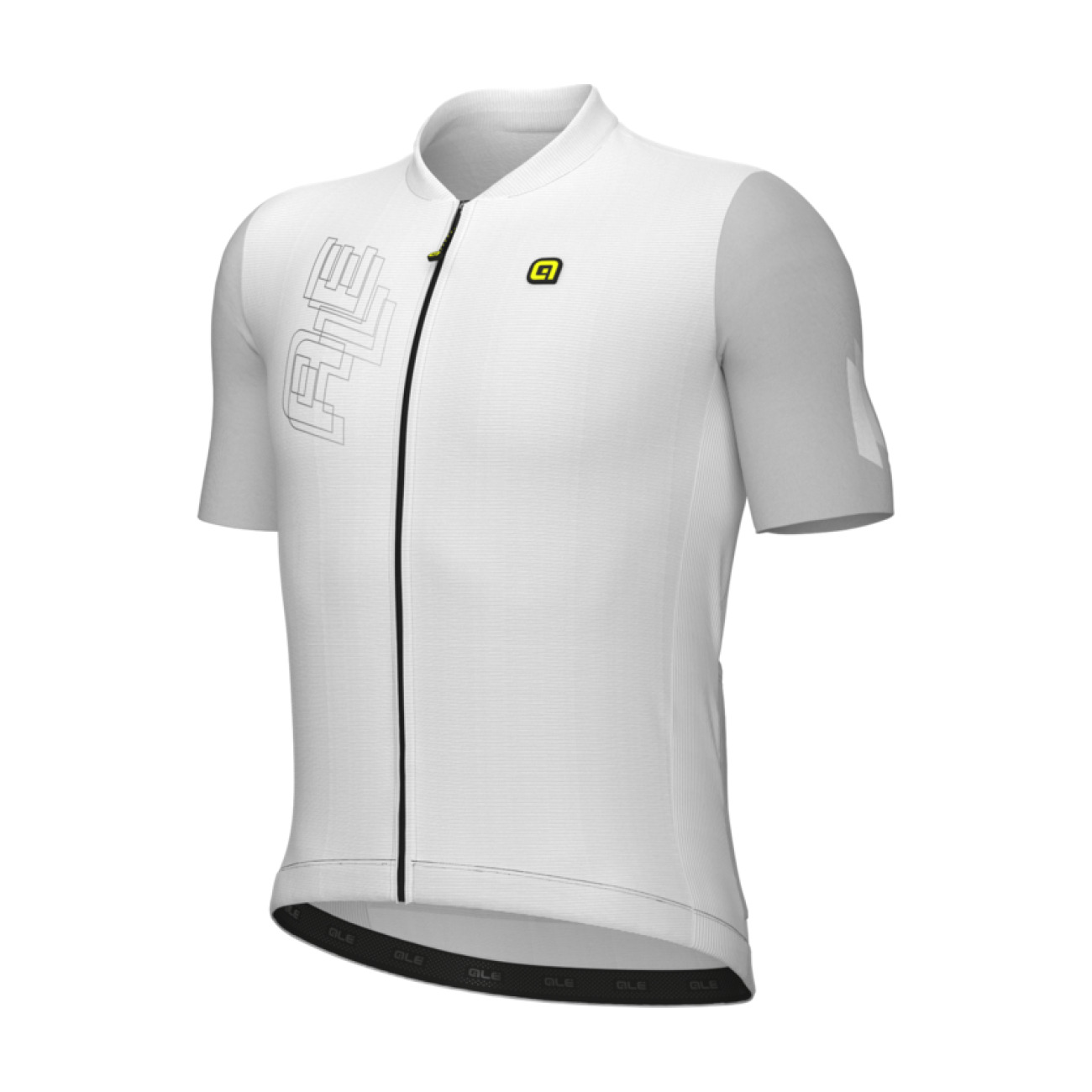 ALÉ Cyklistický dres s krátkym rukávom - FOLLOW ME PR-E - biela