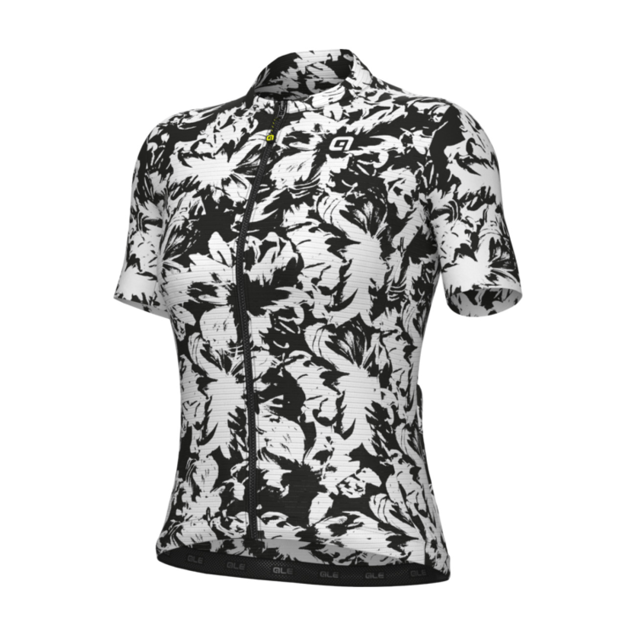 ALÉ Cyklistický dres s krátkym rukávom - ESSENZA PRAGMA - biela/čierna M