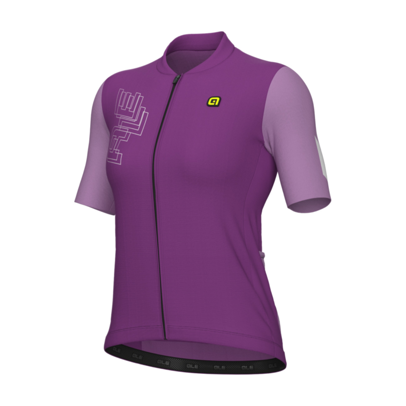 ALÉ Cyklistický dres s krátkym rukávom - FOLLOW ME PR-E - cyklamenová