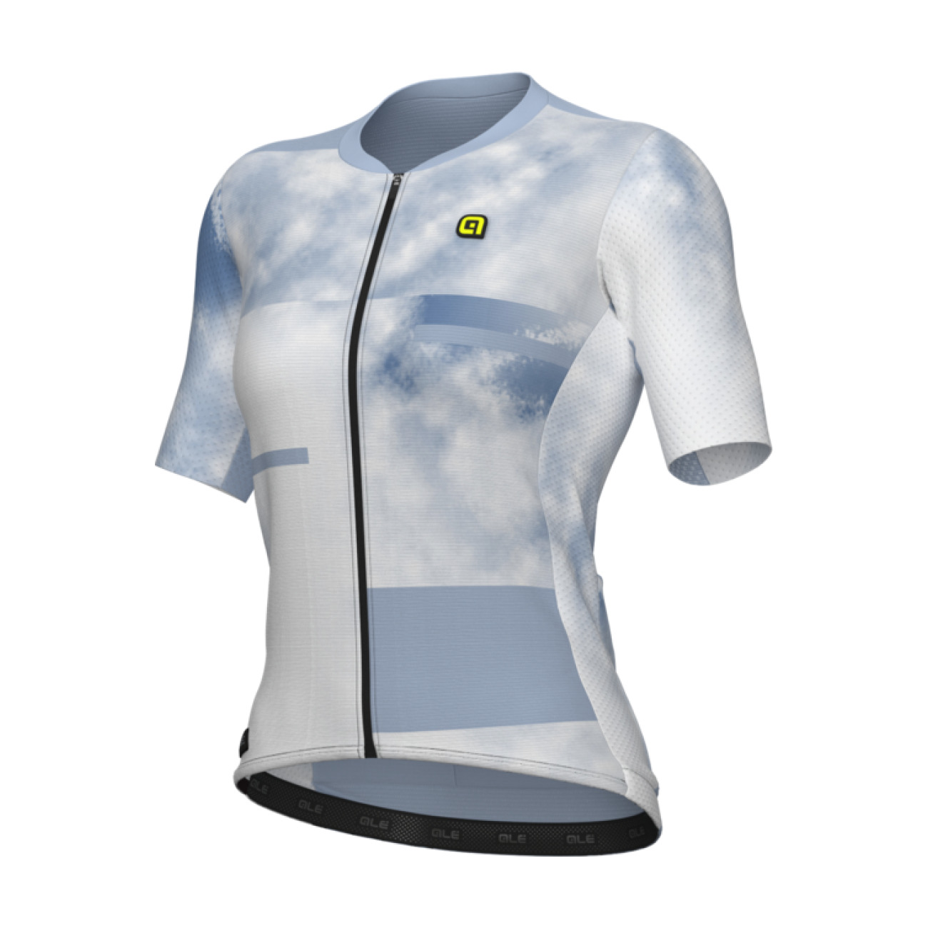ALÉ Cyklistický dres s krátkym rukávom - ATMOSFERA PR-E - biela/modrá L
