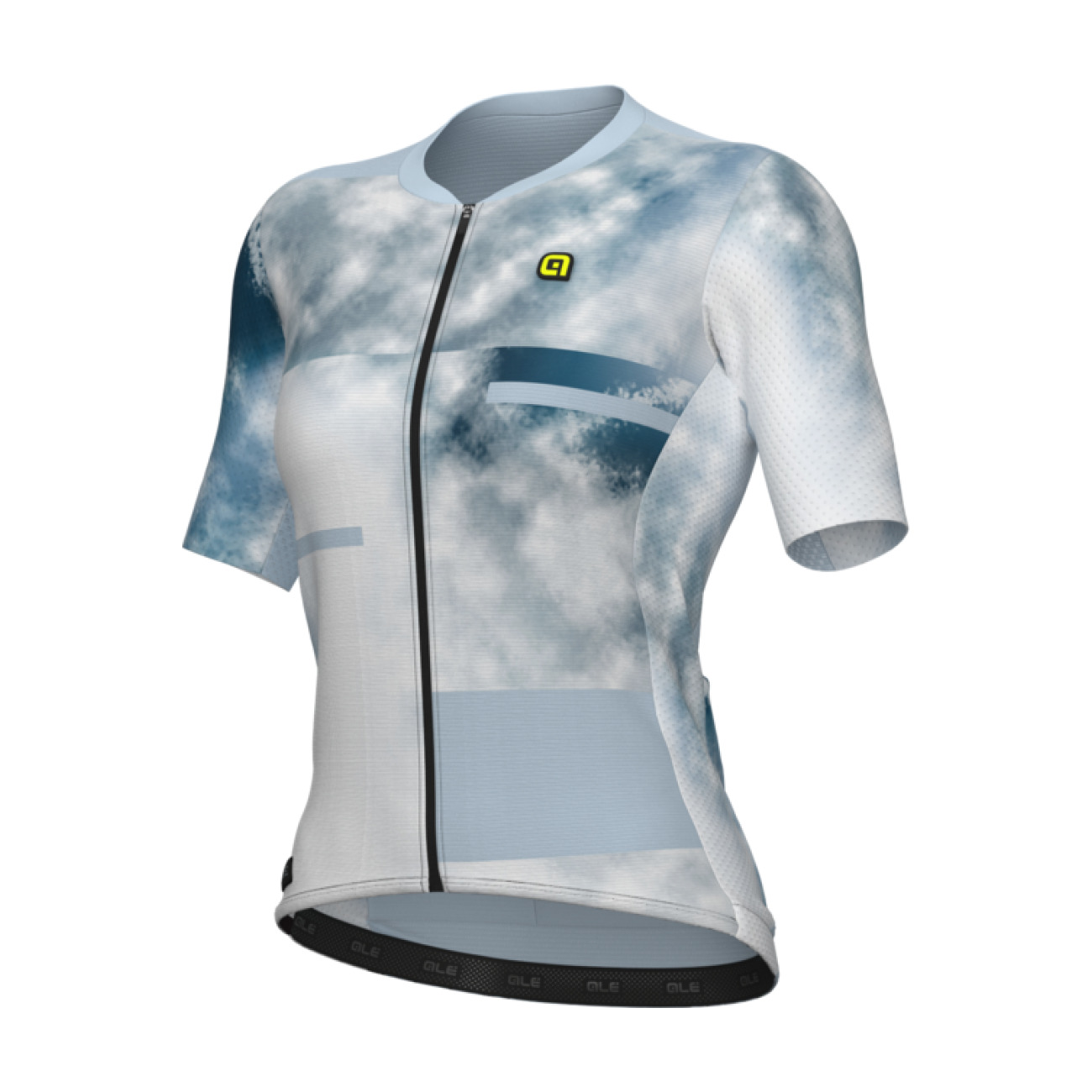 ALÉ Cyklistický dres s krátkym rukávom - ATMOSFERA PR-E - biela/fialová