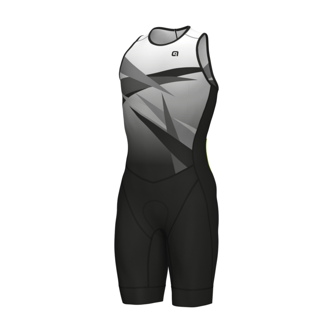 ALÉ Cyklistická kombinéza - HORIZON TRIATHLON - biela/šedá/čierna L