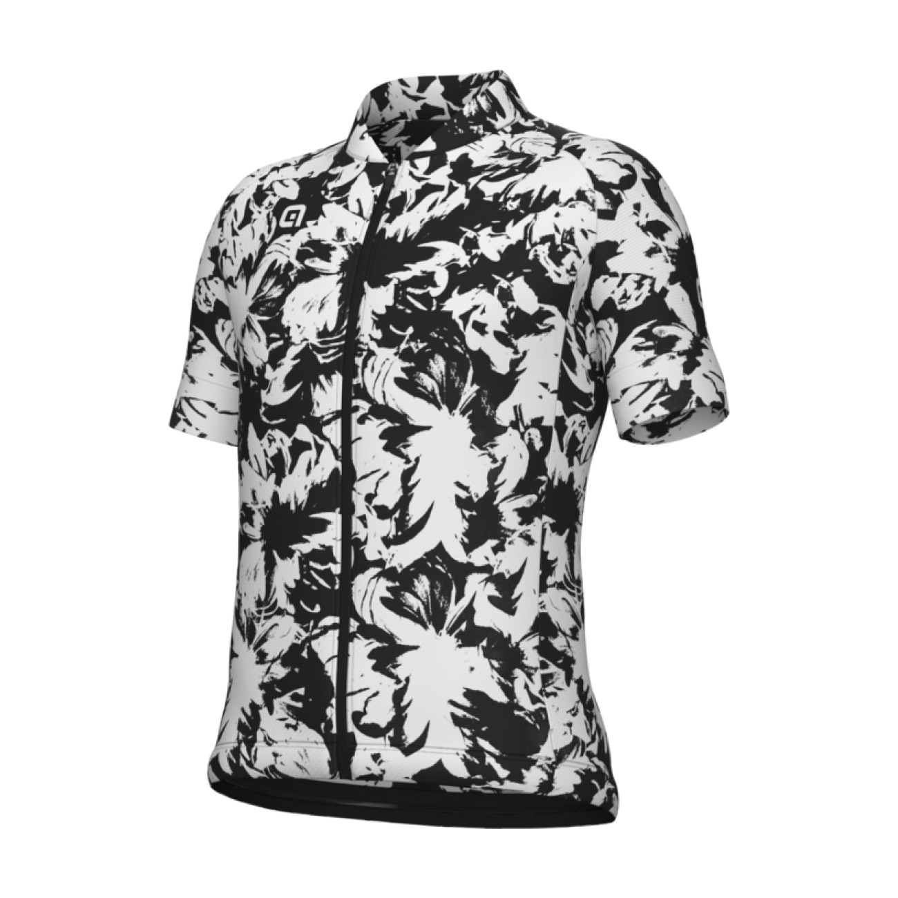 ALÉ Cyklistický dres s krátkym rukávom - ESSENZA KID - čierna/biela 12Y