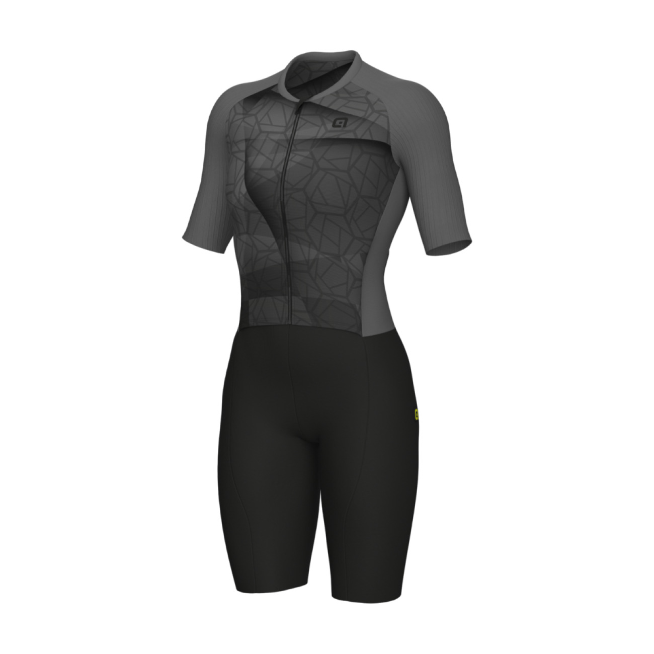 ALÉ Cyklistická kombinéza - BEYOND TRIATHLON - šedá/čierna