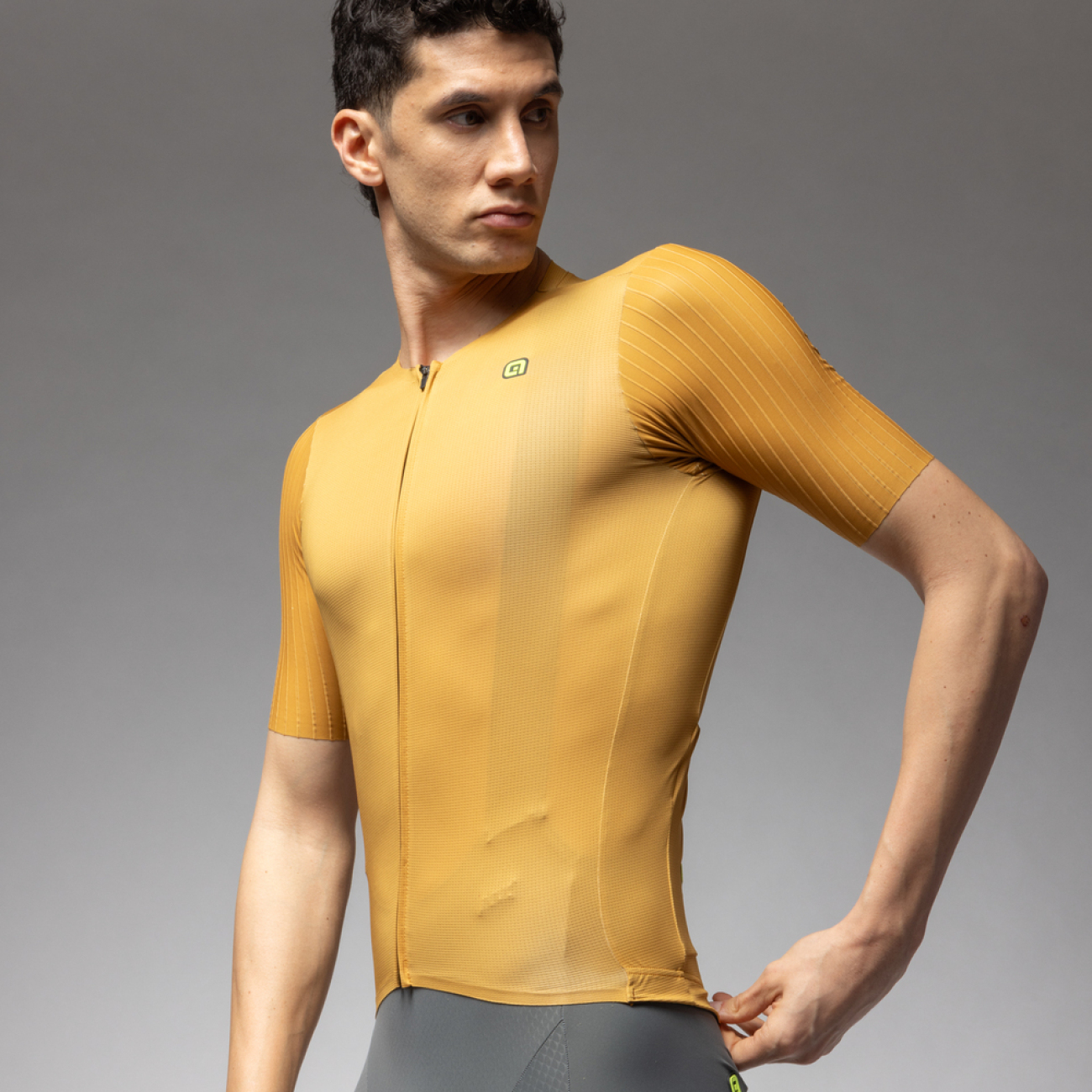 ALÉ Cyklistický dres s krátkym rukávom - EARTHY STYLE - žltá M