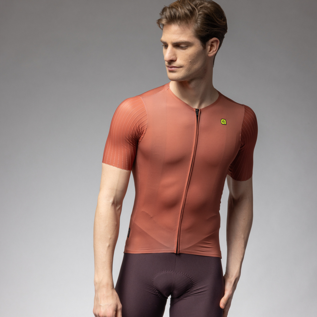 ALÉ Cyklistický dres s krátkym rukávom - EARTHY STYLE - hnedá