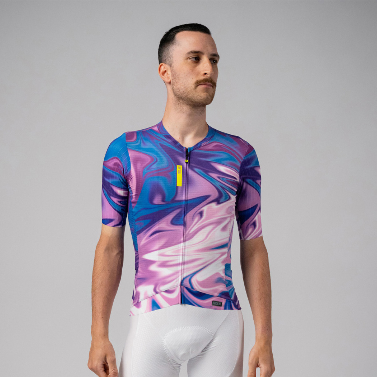 ALÉ Cyklistický dres s krátkym rukávom - SMOOTHIE - modrá/fialová S