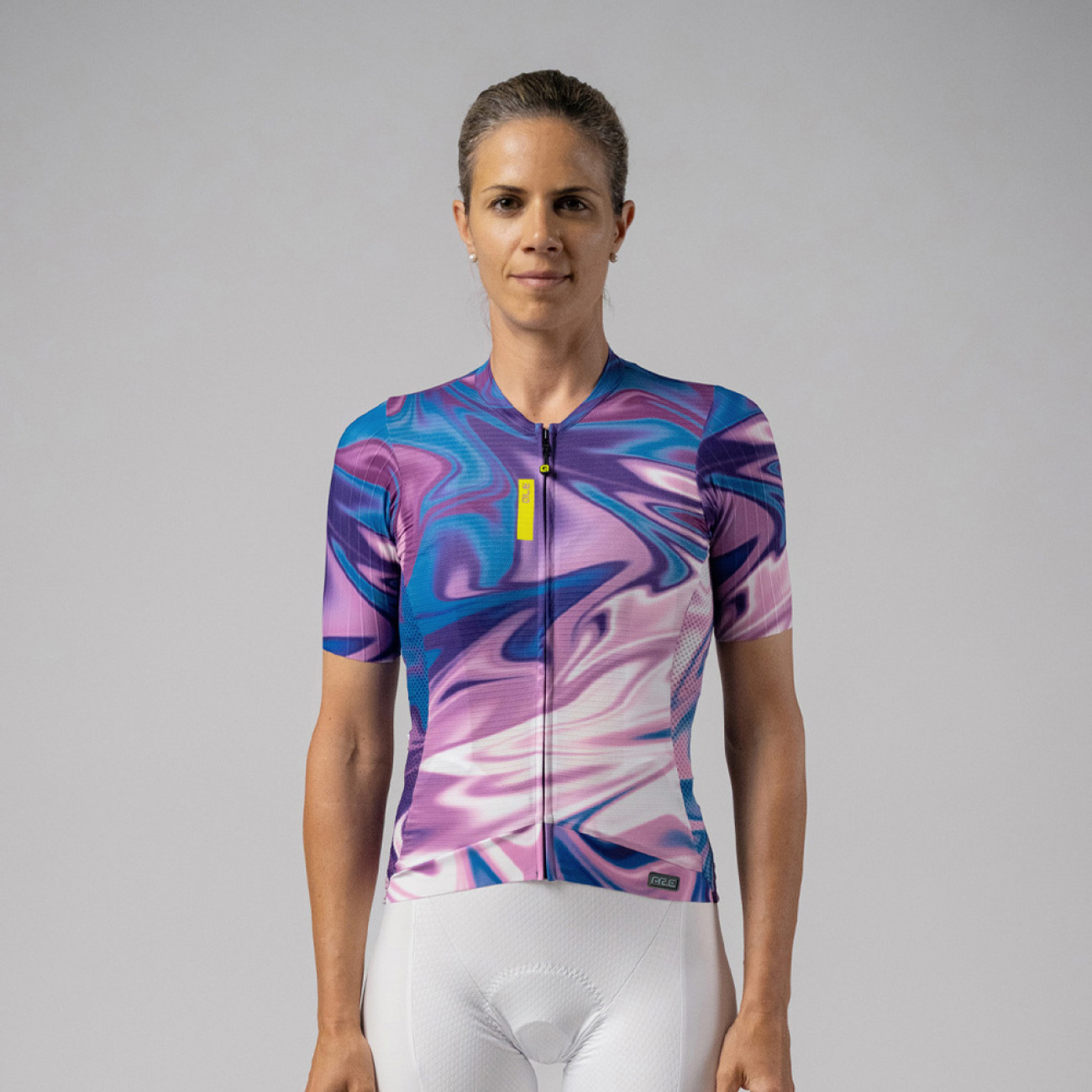 ALÉ Cyklistický dres s krátkym rukávom - SMOOTHIE - fialová/modrá 5XL