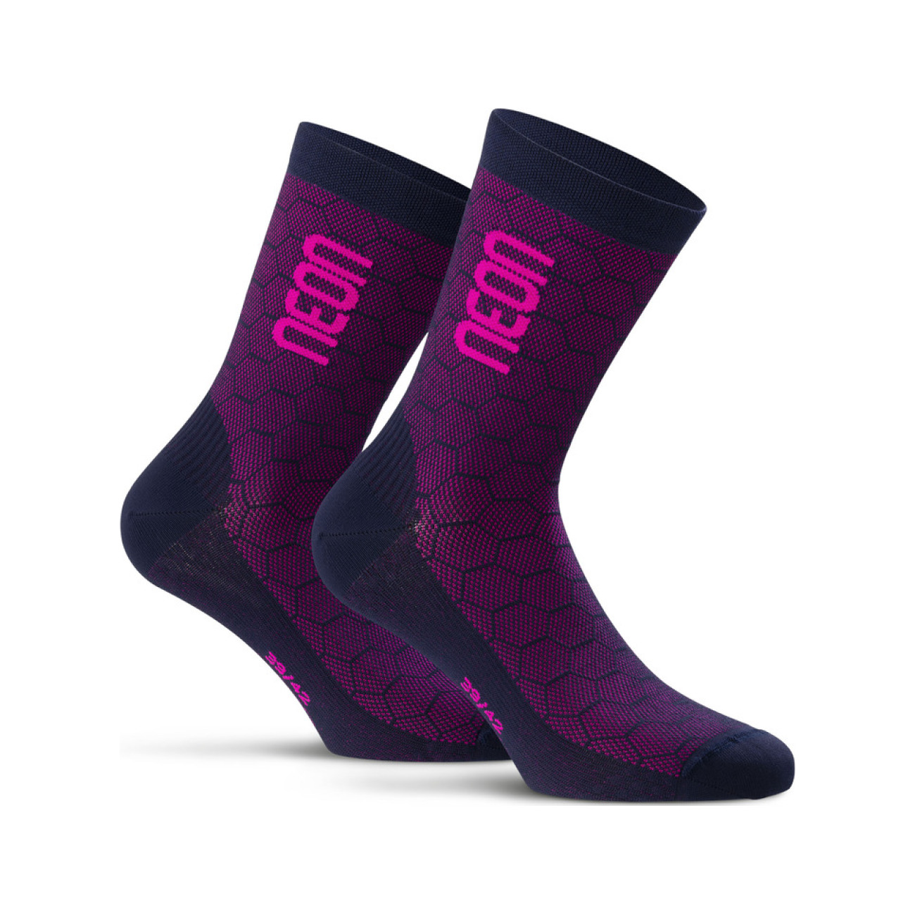 
                NEON Cyklistické ponožky klasické - NEON 3D - ružová/modrá
            