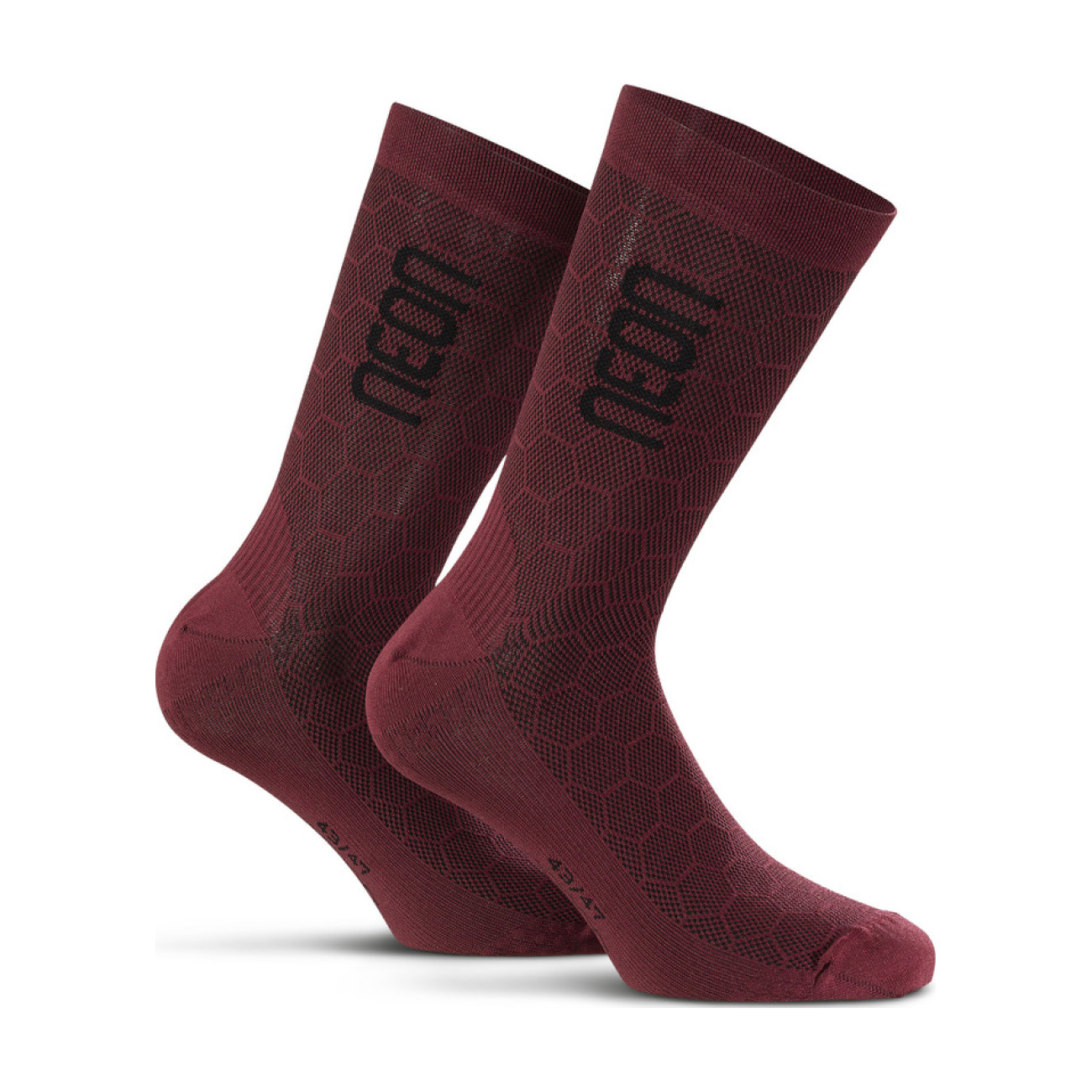
                NEON Cyklistické ponožky klasické - NEON 3D - bordová 43-47
            
