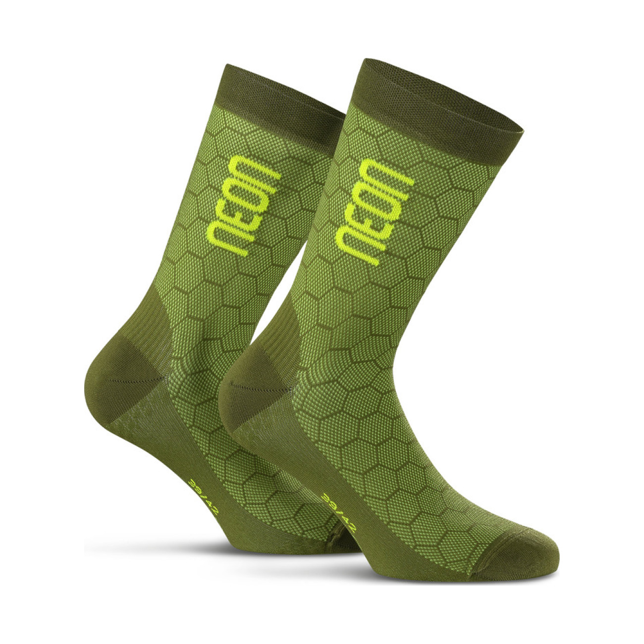 
                NEON Cyklistické ponožky klasické - NEON 3D - žltá/zelená
            
