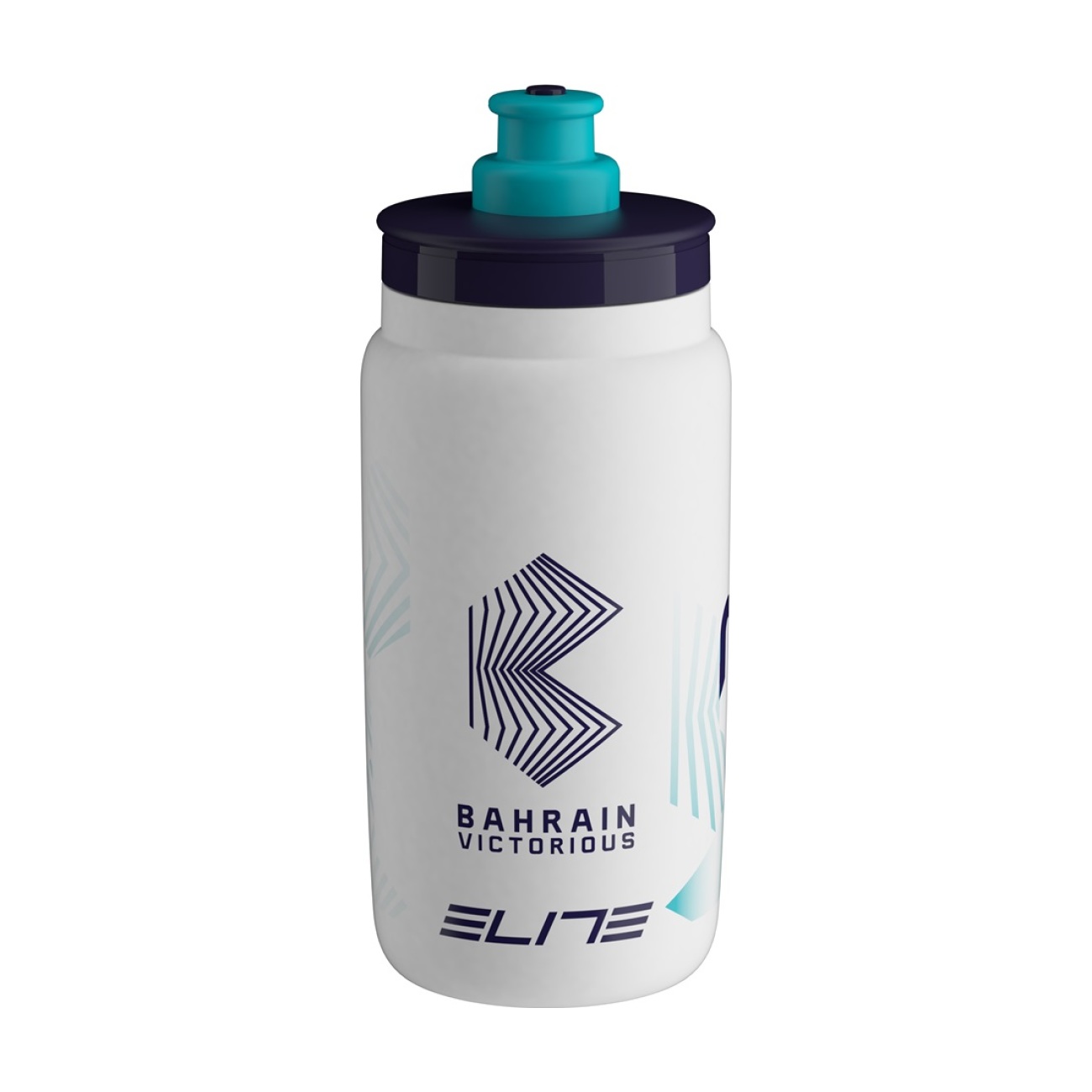 E-shop ELITE Cyklistická fľaša na vodu - FLY 550 BAHRAIN VICTORIOUS 2024 - biela/modrá