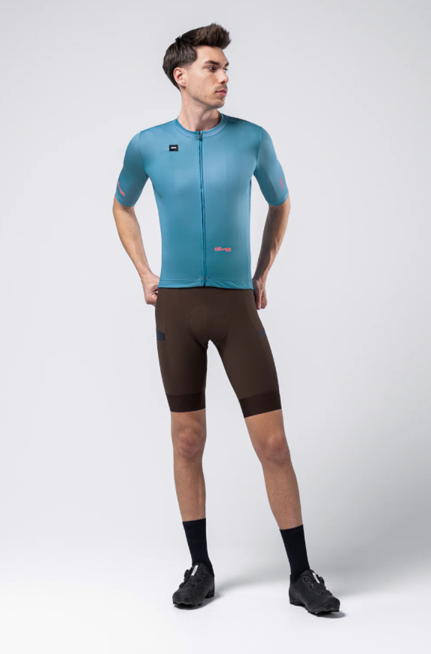 GOBIK Cyklistický dres s krátkym rukávom - STARK - svetlo modrá