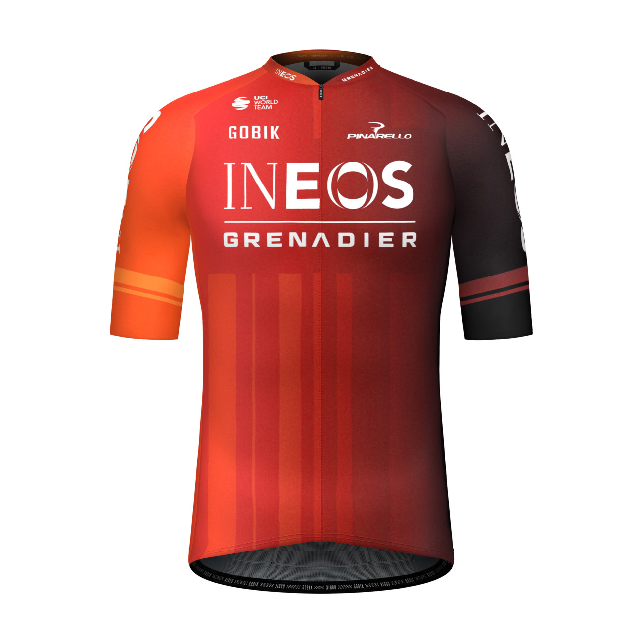 
                GOBIK Cyklistický dres s krátkym rukávom - ODYSSEY INEOS GRENADIERS 2024 - červená/oranžová 2XL
            