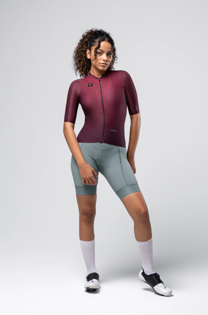 GOBIK Cyklistický dres s krátkym rukávom - ATTITUDE 2.0 - bordová