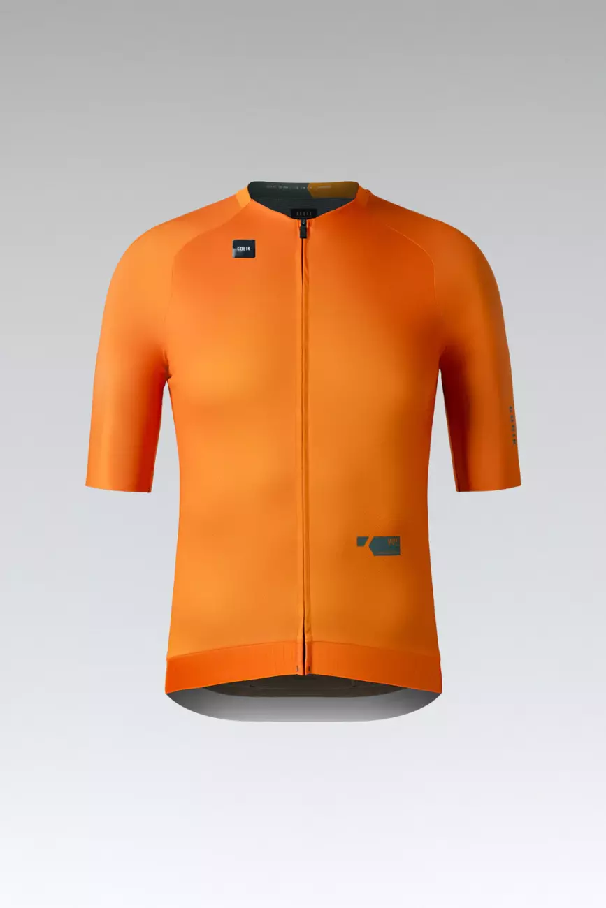 
                GOBIK Cyklistický dres s krátkym rukávom - CX PRO 3.0 - oranžová/zelená S
            