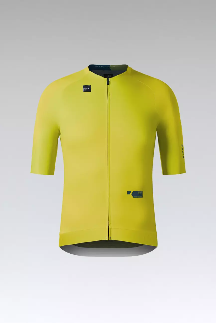 
                GOBIK Cyklistický dres s krátkym rukávom - CX PRO 3.0 - žltá/zelená XL
            