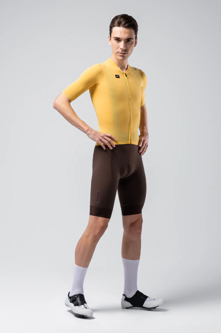 GOBIK Cyklistický dres s krátkym rukávom - PHANTOM - žltá