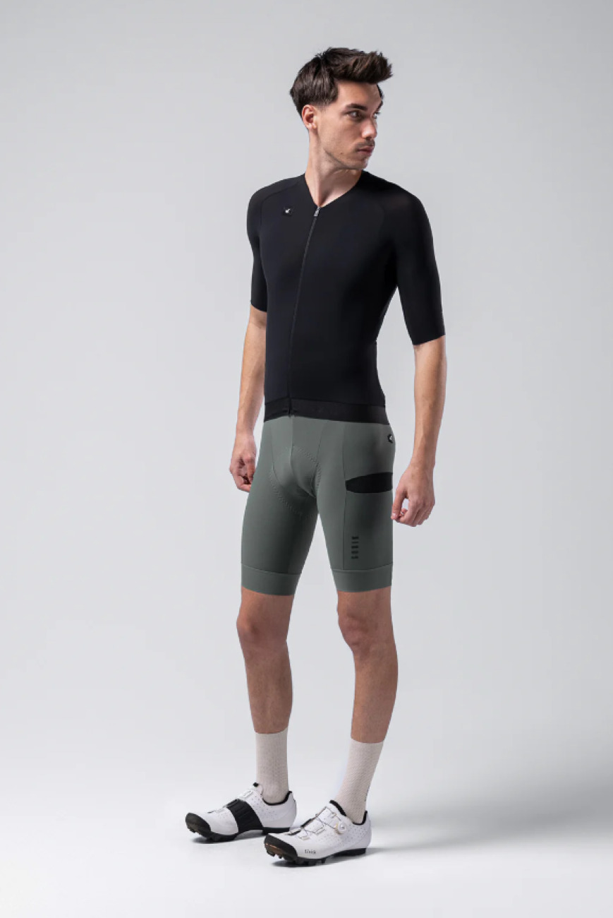 GOBIK Cyklistický dres s krátkym rukávom - CX SOLID - čierna