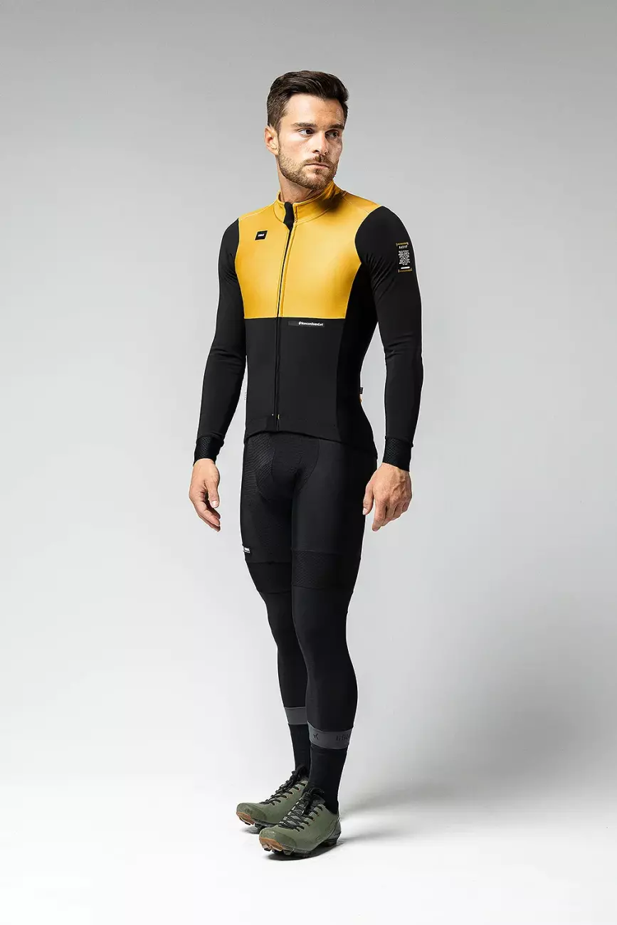 E-shop GOBIK Cyklistická zateplená bunda - MIST BLEND - žltá/čierna XL