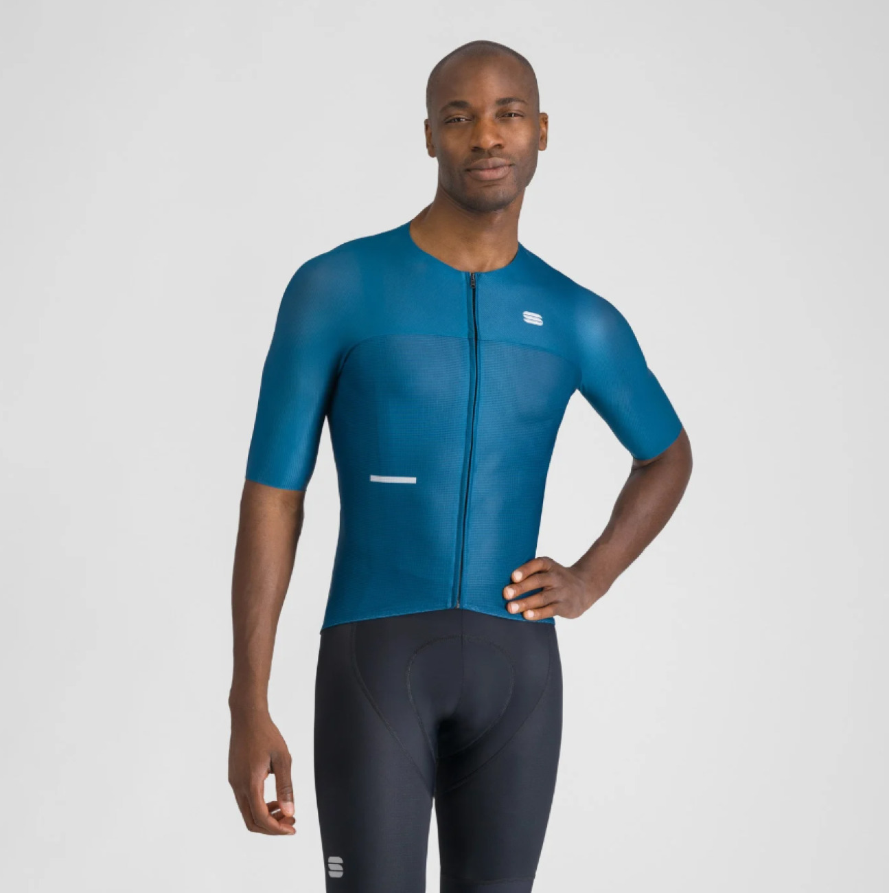 SPORTFUL Cyklistický dres s krátkym rukávom - LIGHT - modrá