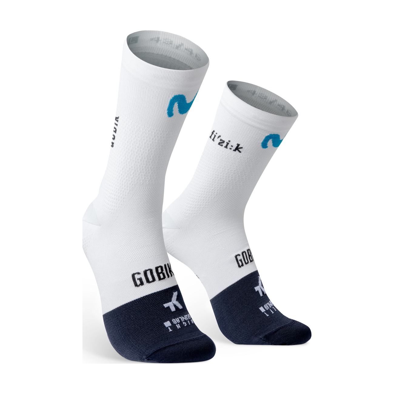 E-shop GOBIK Cyklistické ponožky klasické - LIGHTWEIGHT 2.0 MOVISTAR TEAM 2024 - biela