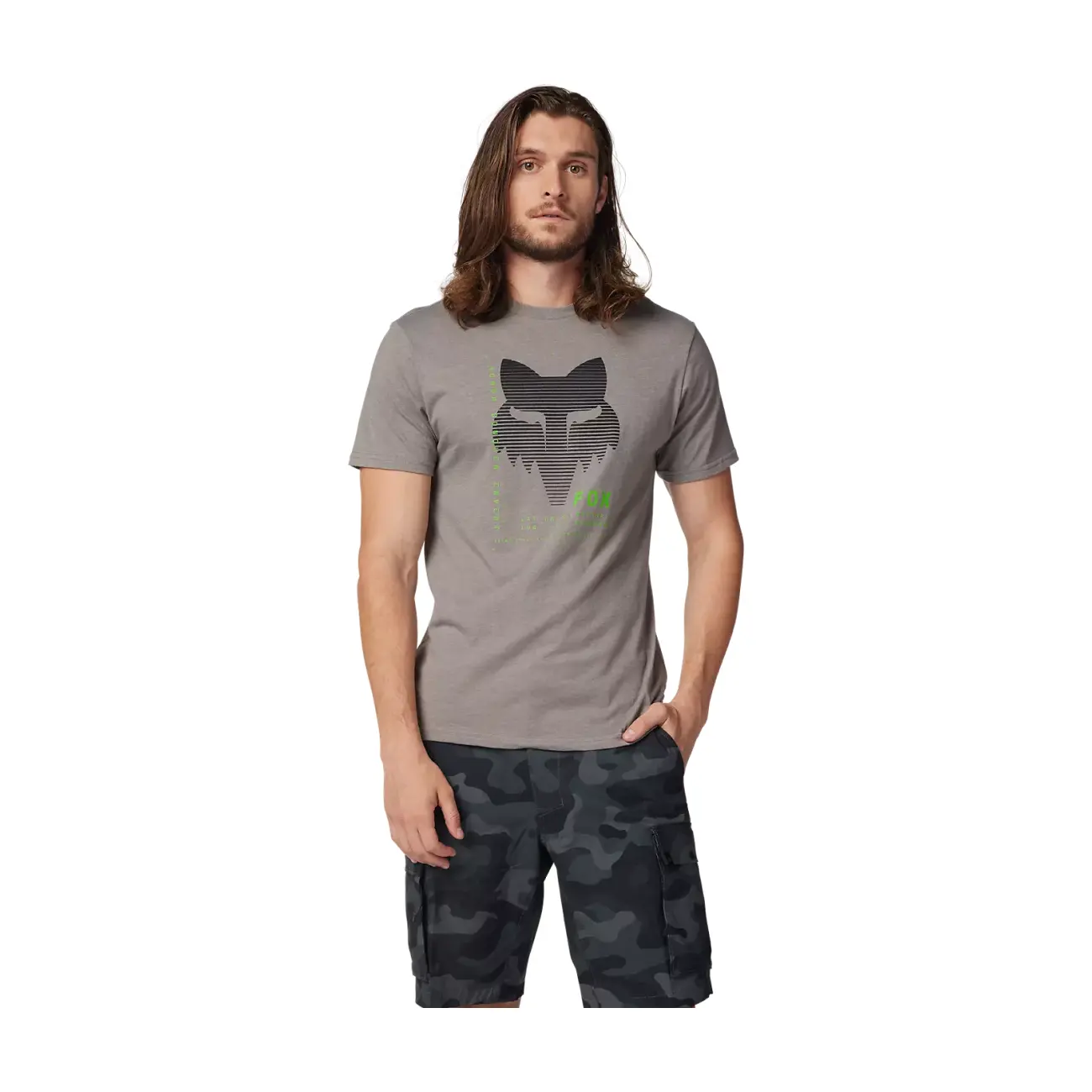 
                FOX Cyklistické tričko s krátkym rukávom - DISPUTE PREM - šedá S
            
