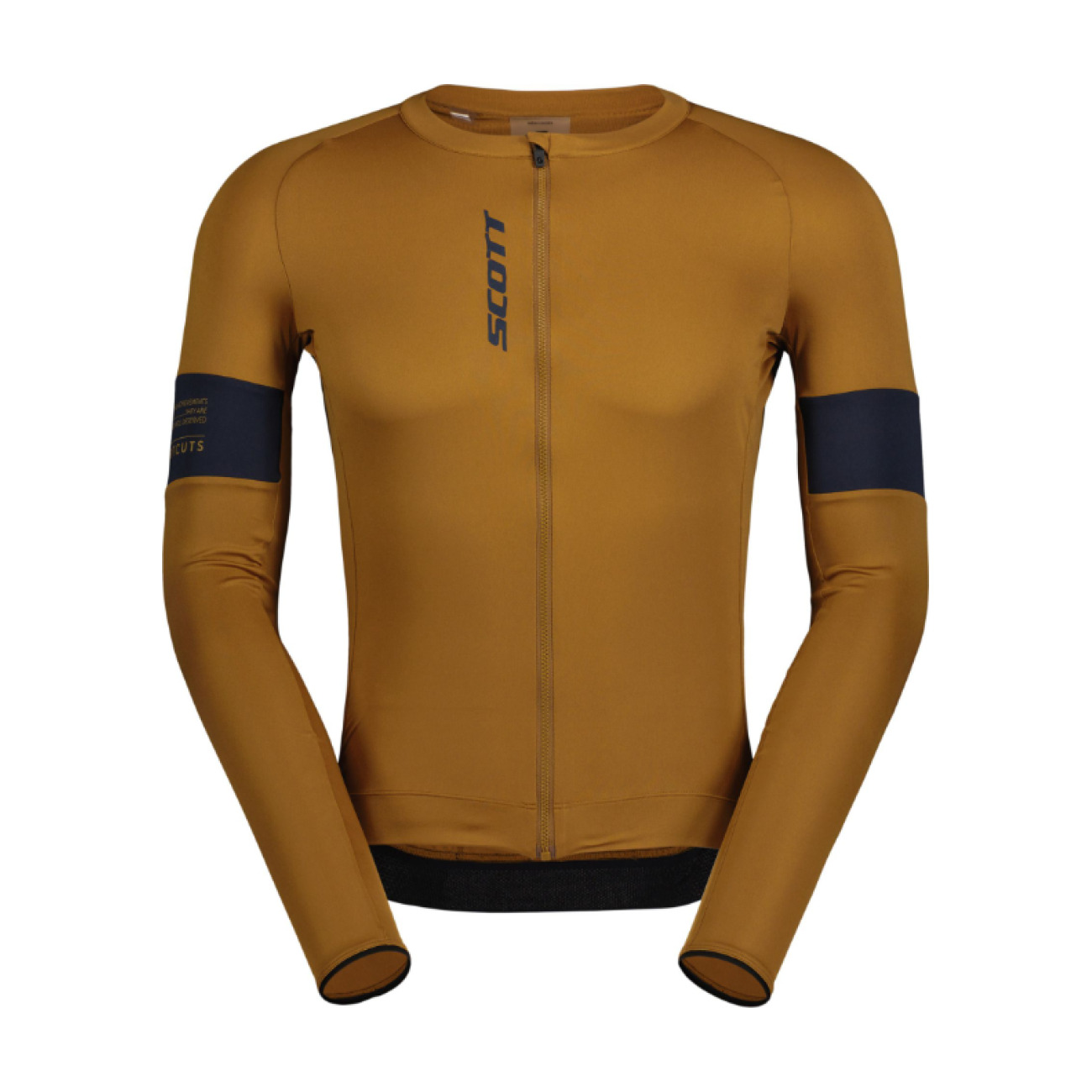 SCOTT Cyklistický dres s dlhým rukávom letný - ENDURANCE PRO - hnedá/modrá