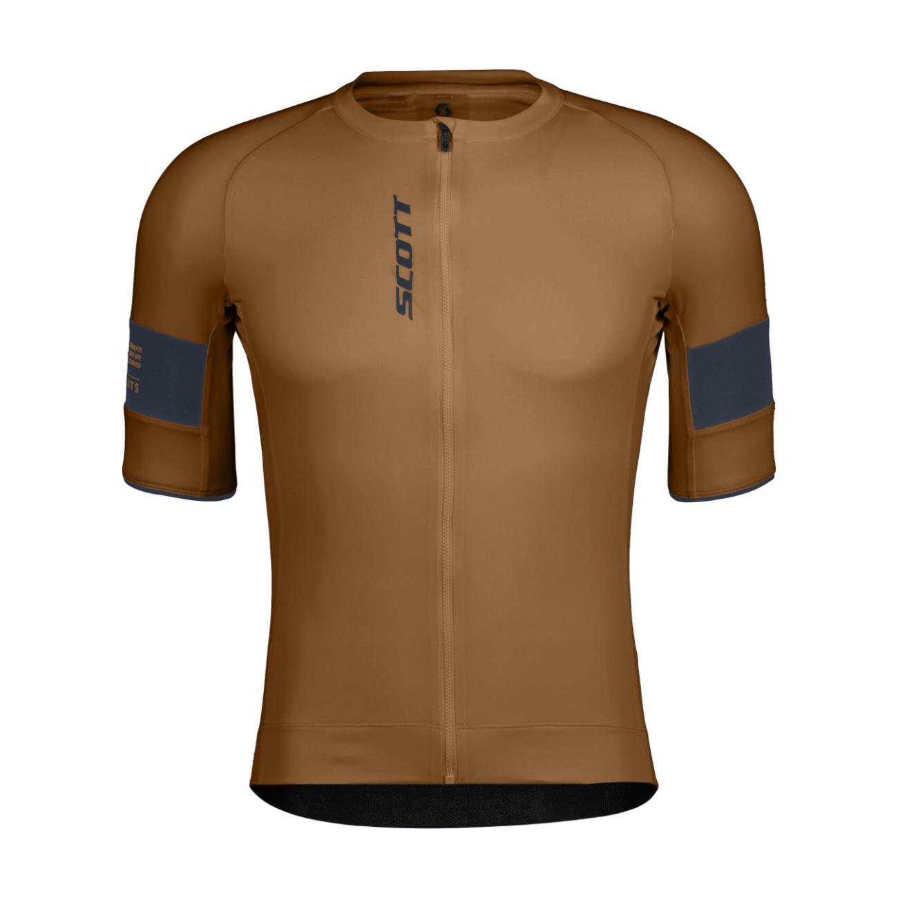 SCOTT Cyklistický dres s krátkym rukávom - ENDURANCE PRO - hnedá/modrá L