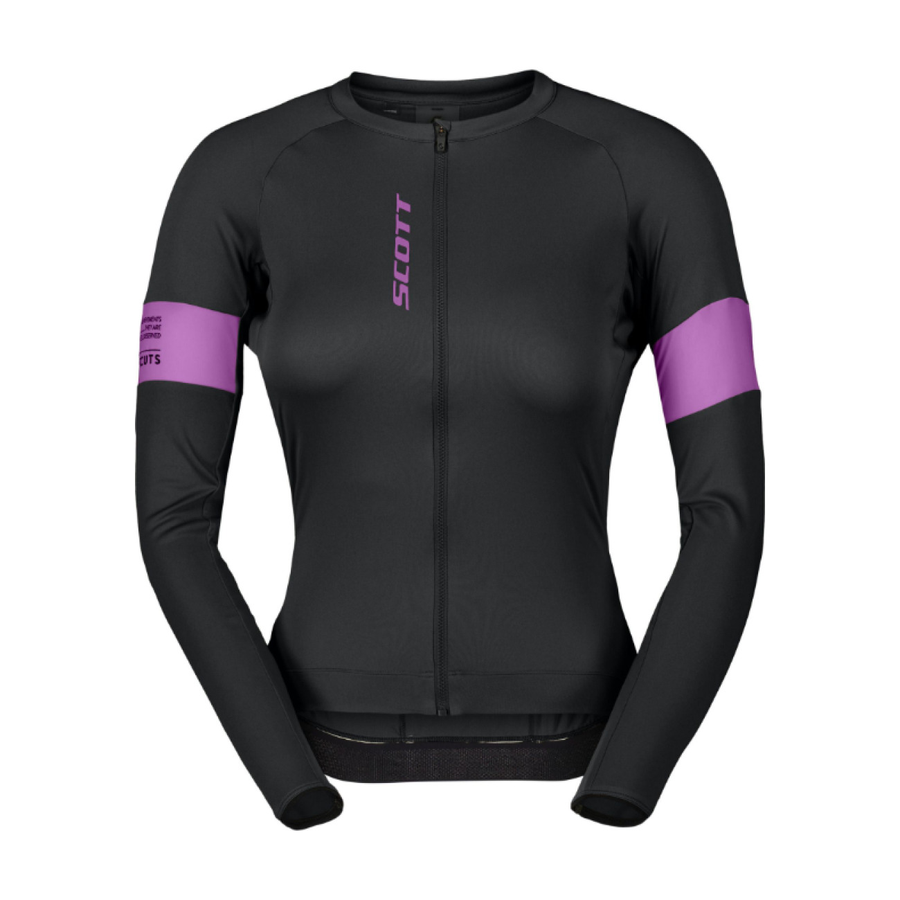 SCOTT Cyklistický dres s dlhým rukávom letný - ENDURANCE PRO - čierna/fialová