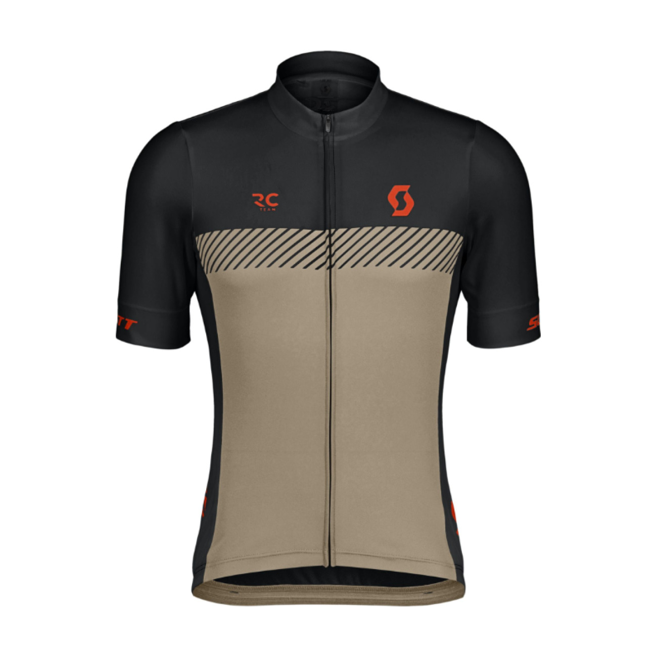 SCOTT Cyklistický dres s krátkym rukávom - RC TEAM - béžová/modrá