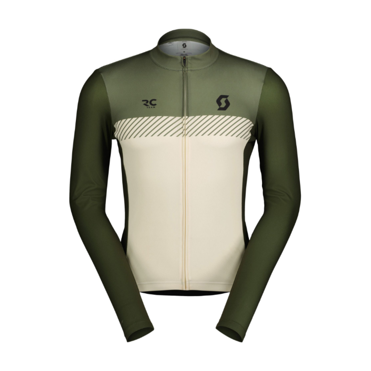 SCOTT Cyklistický dres s dlhým rukávom letný - RC TEAM - zelená/biela