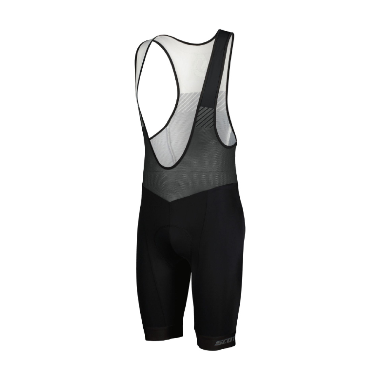 SCOTT Cyklistické nohavice krátke s trakmi - RC TEAM BIB SHORTS - čierna/šedá
