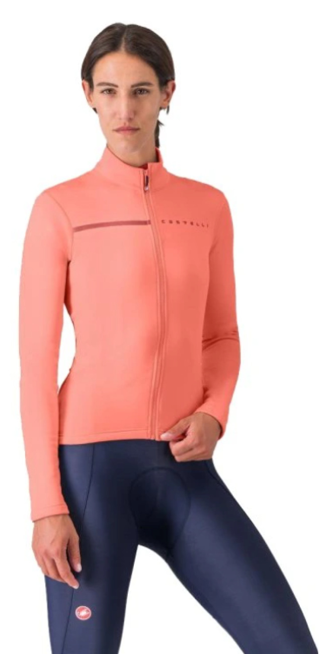 CASTELLI Cyklistický dres s dlhým rukávom zimný - SINERGIA 2 - ružová
