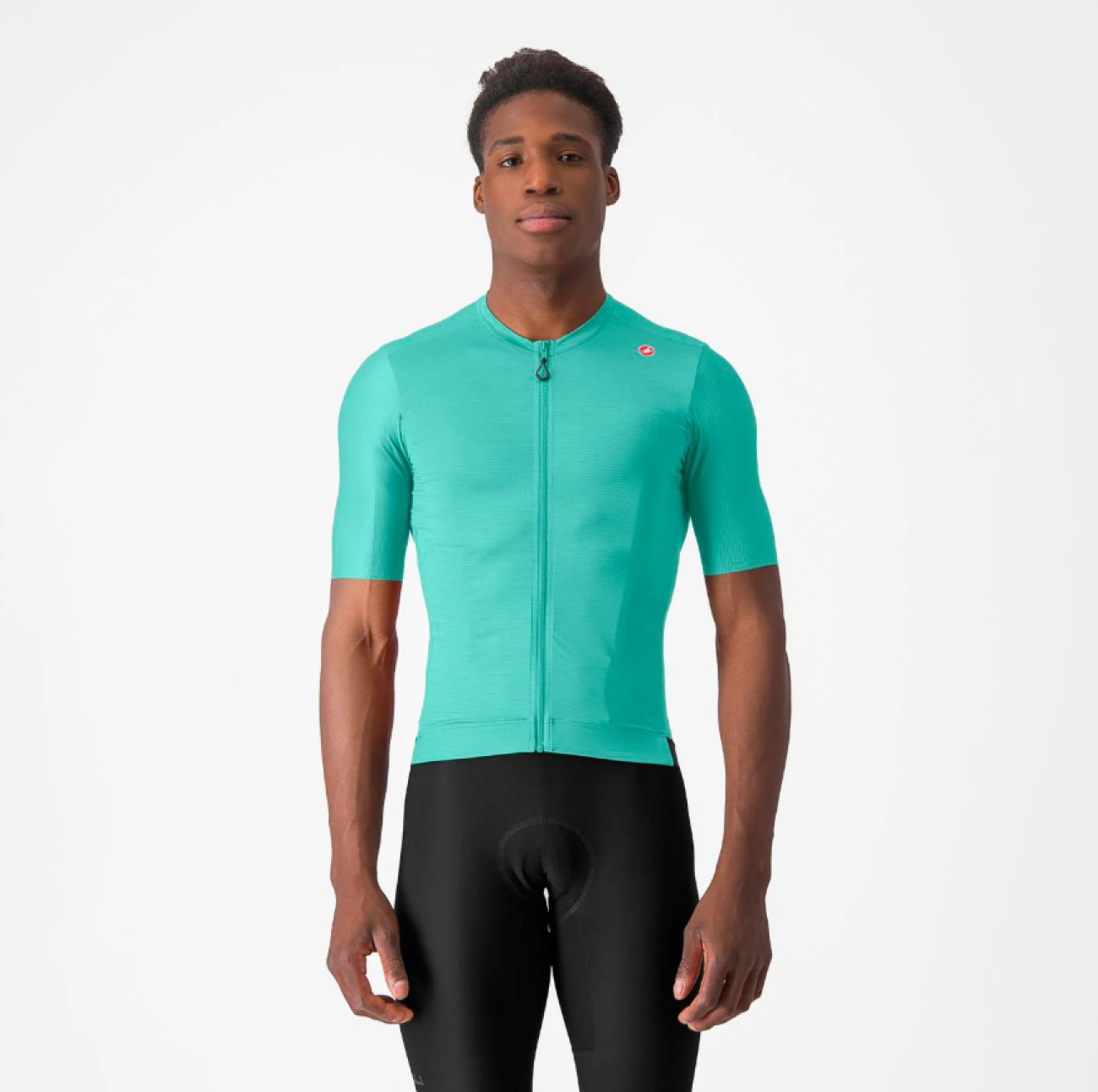 CASTELLI Cyklistický dres s krátkym rukávom - ESPRESSO - tyrkysová L