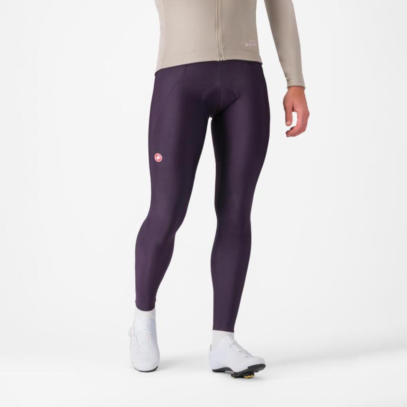 CASTELLI Cyklistické nohavice dlhé s trakmi - ESPRESSO BIBTIGHT - fialová XL