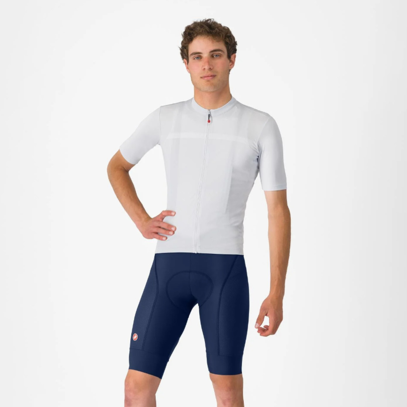 CASTELLI Cyklistické nohavice krátke s trakmi - COMPETIZIONE 2 - modrá M