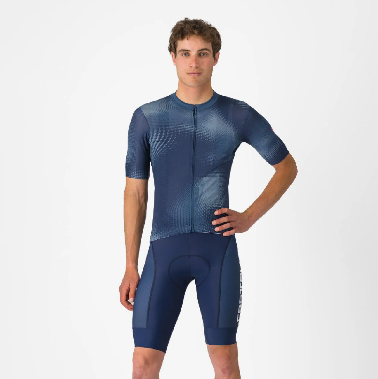 CASTELLI Cyklistické nohavice krátke s trakmi - COMPETIZIONE 2 KIT - modrá 3XL