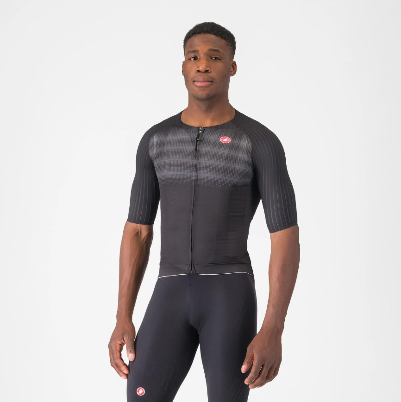 CASTELLI Cyklistický dres s krátkym rukávom - AERO RACE 8S - čierna