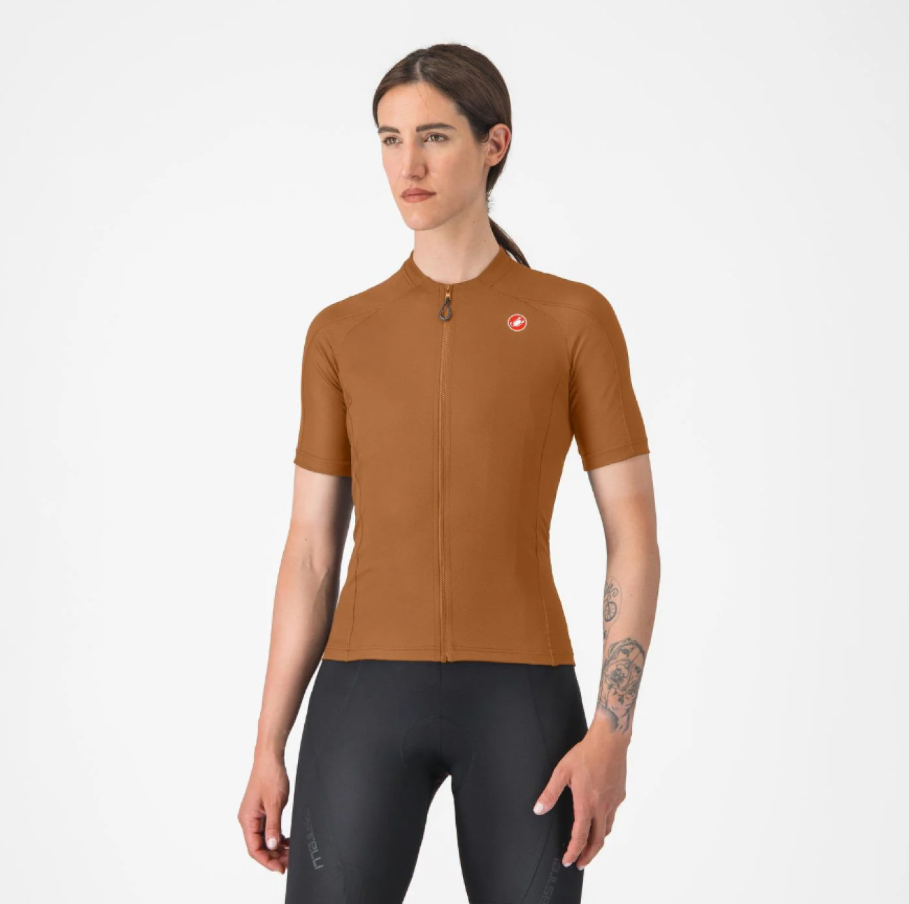 CASTELLI Cyklistický dres s krátkym rukávom - LIBERA 2 - hnedá