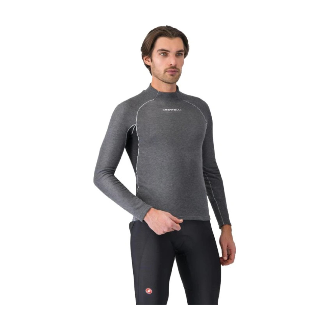 CASTELLI Cyklistické tričko s dlhým rukávom - FLANDERS 2 LONG SLEEVE - šedá