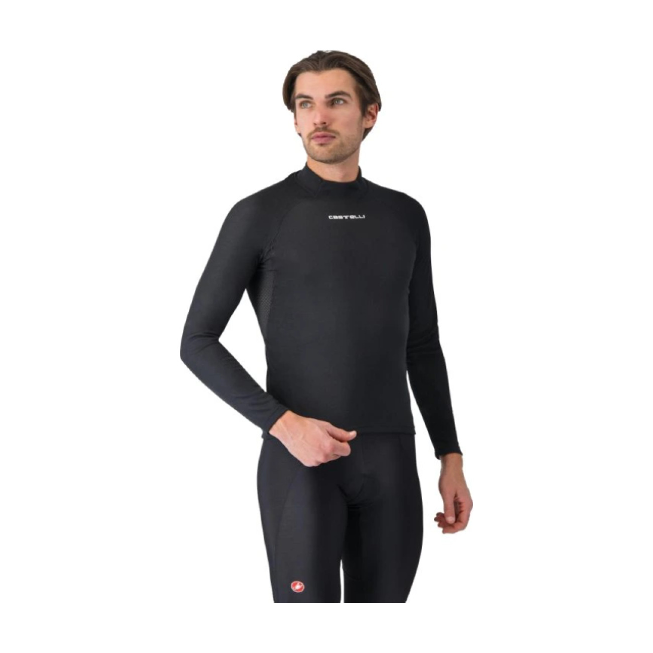 CASTELLI Cyklistické tričko s dlhým rukávom - FLANDERS 2 LONG SLEEVE - čierna