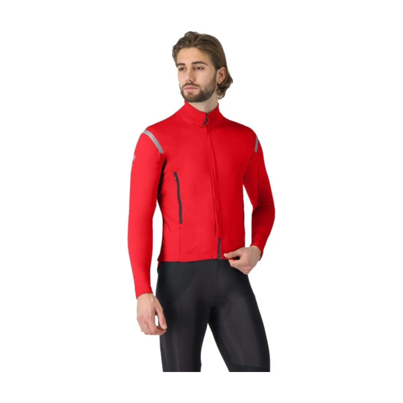 CASTELLI Cyklistická zateplená bunda - PERFETTO ROS 3 - červená