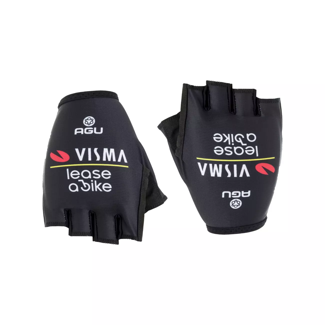 E-shop AGU Cyklistické rukavice krátkoprsté - REPLICA VISMA | LEASE A BIKE 2024 - čierna