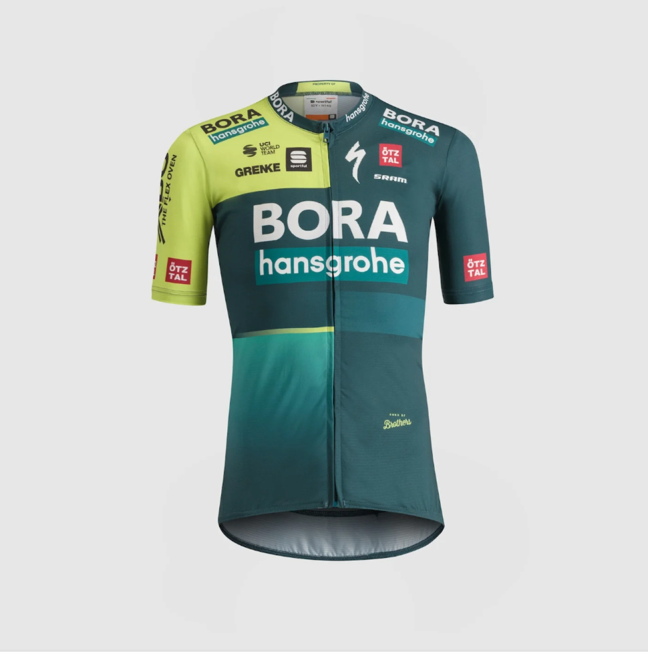 SPORTFUL Cyklistický dres s krátkym rukávom - BORA 2024 - zelená/svetlo zelená
