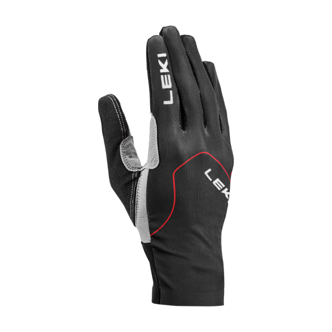 E-shop LEKI Cyklistické rukavice dlhoprsté - NORDIC SKIN - červená/čierna L