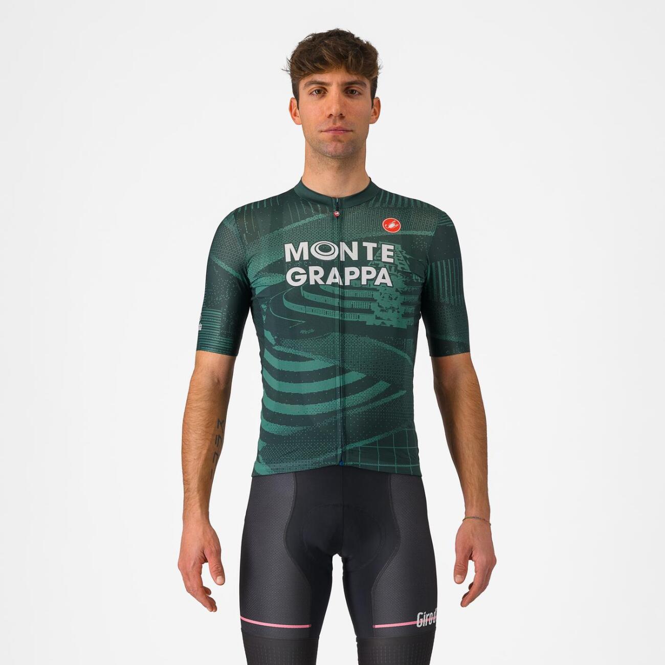 CASTELLI Cyklistický dres s krátkym rukávom - GIRO107 MONTEGRAPPA - zelená M