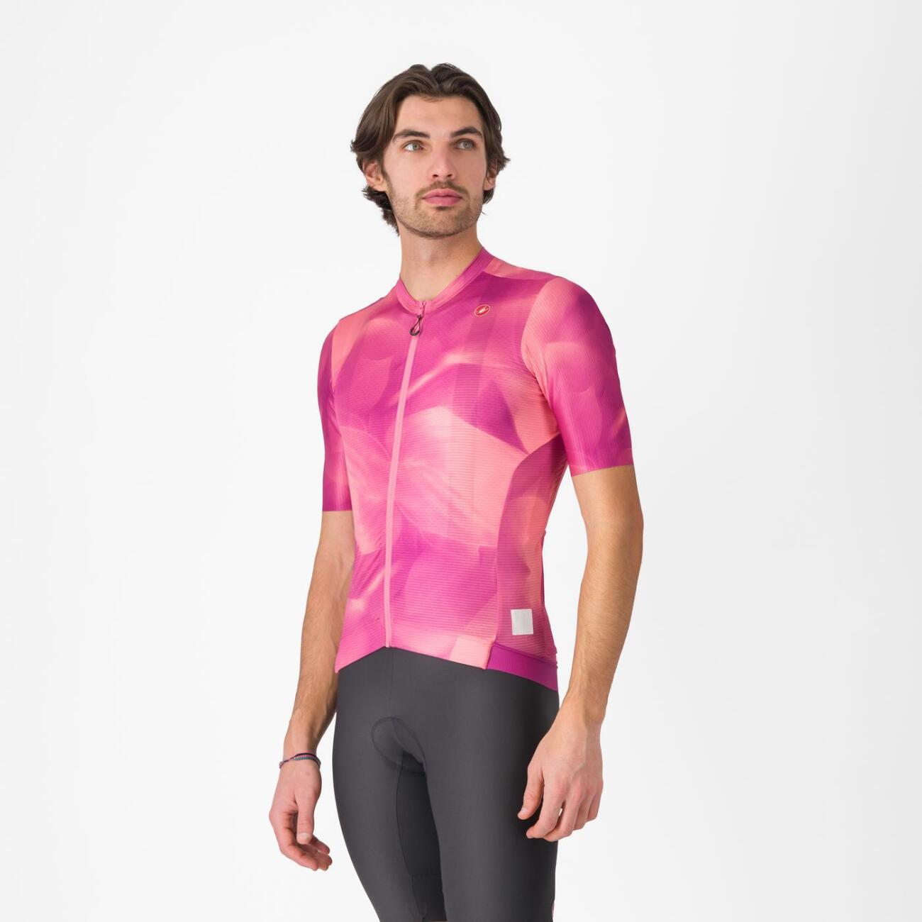 CASTELLI Cyklistický dres s krátkym rukávom - GIRO ESPRESSO - ružová