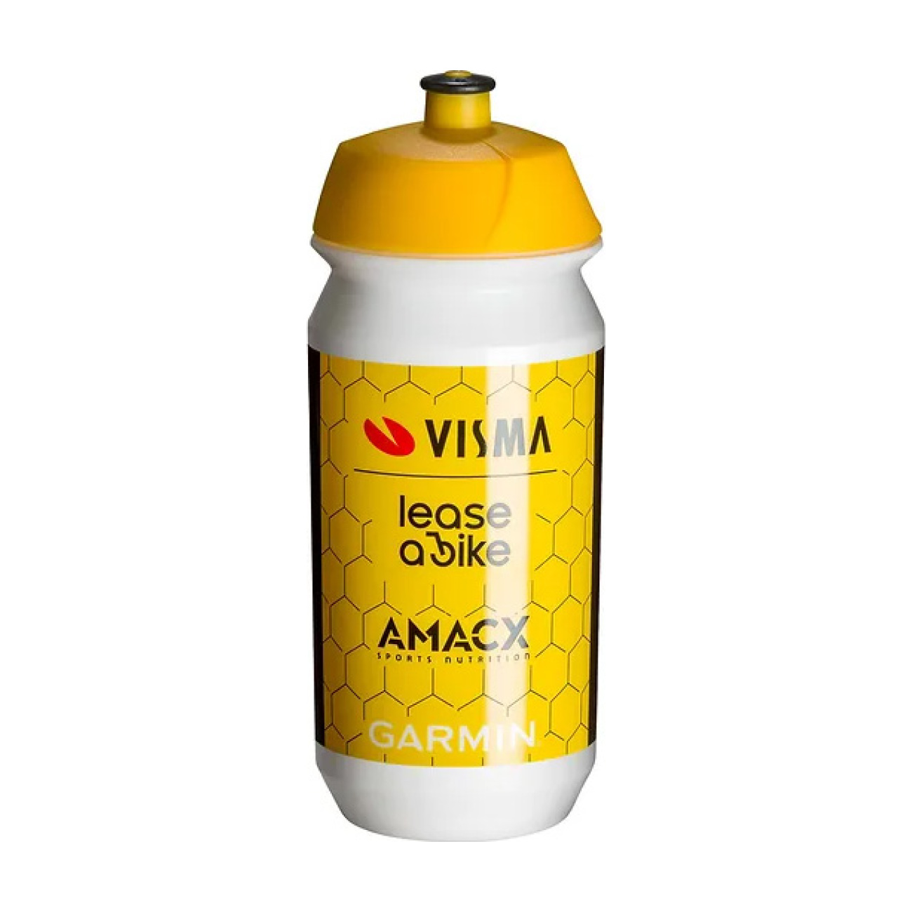 E-shop TACX Cyklistická fľaša na vodu - VISMA-LEASE A BIKE - biela/žltá